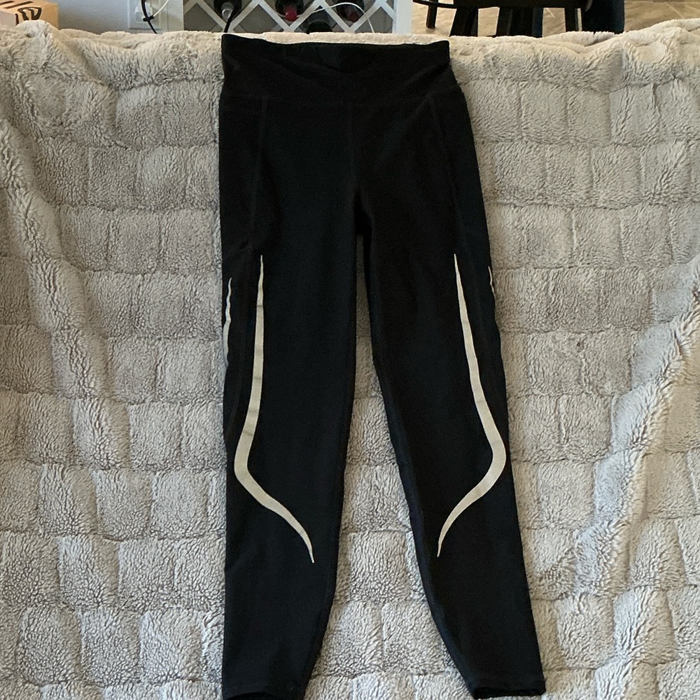 Sweaty Betty Black Leggings with White Accents